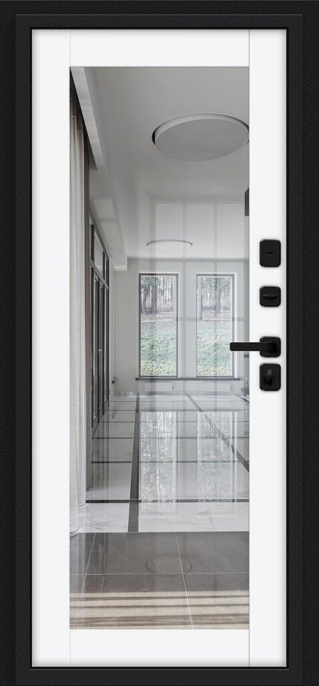 Товар Дверь Thermo Флэш МФ/SBlack Букле черное/White Silk BR6217