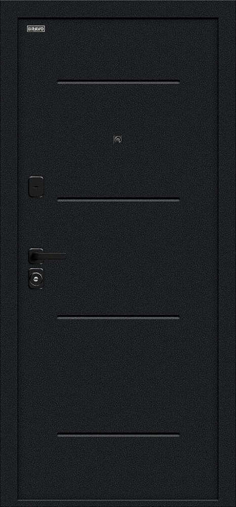 Дверь Граффити-1 Инсайд/SBlack Букле черное/Snow Art BR6224